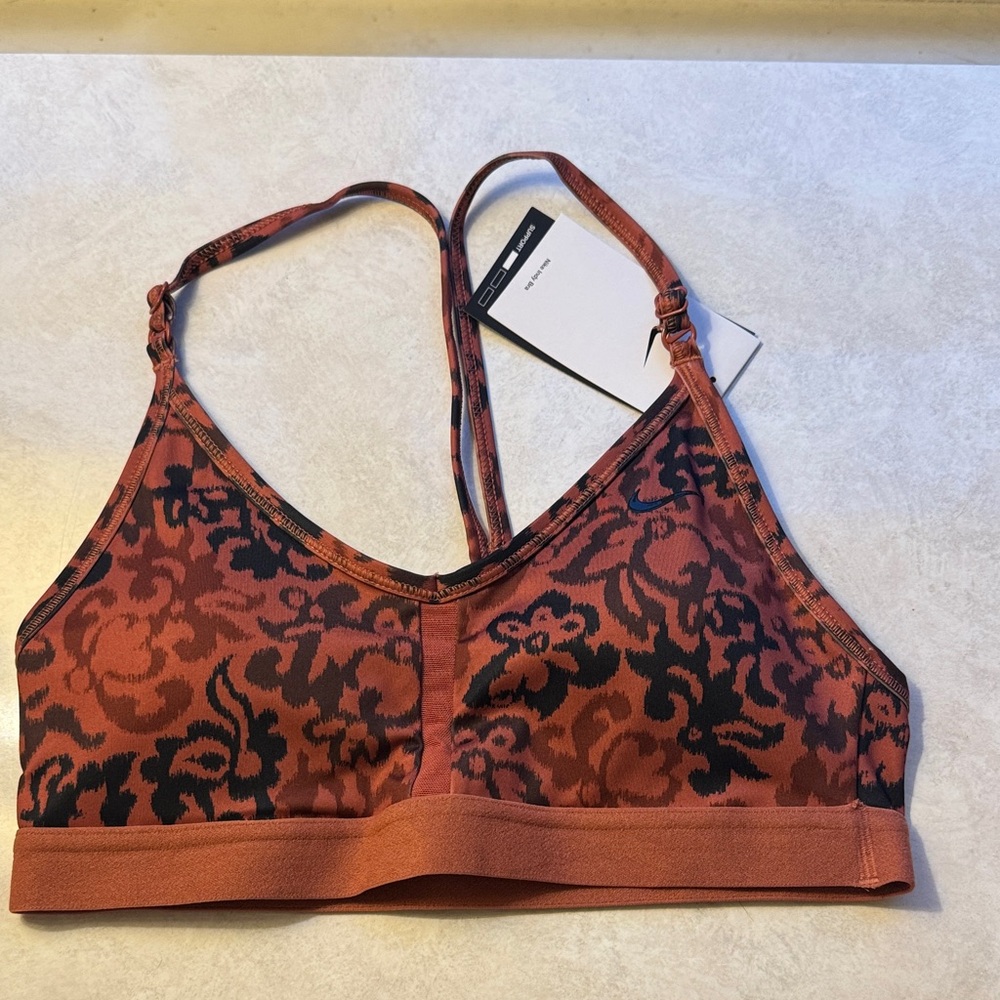 Brand New With Tags Nike Black and Brown Patterned Sports Bra